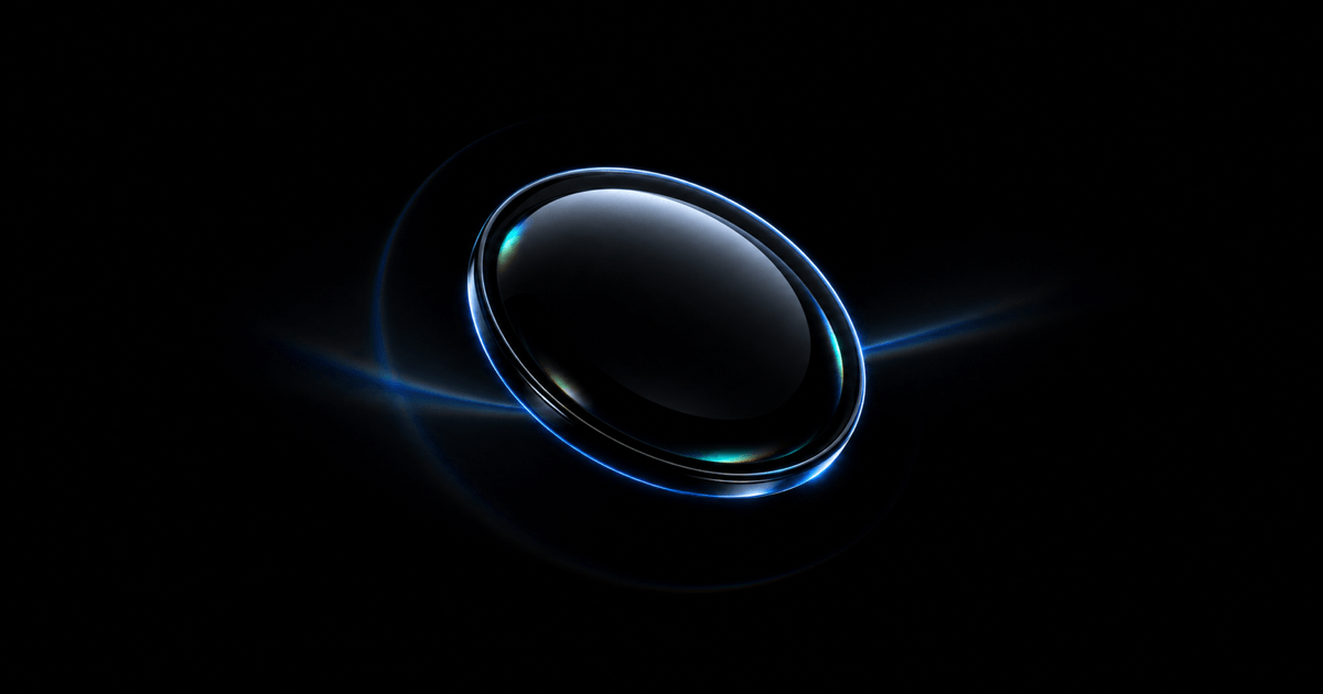 Glossy black sphere ringed by a blue light halo on a dark background, an abstract symbol of secured trust.